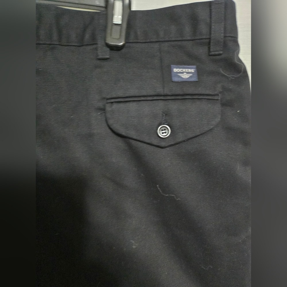 MENS Dockers Black Dress Pants Classic Straight-Leg